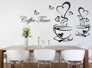Nálepka na zeď do kuchyně čas na kávu