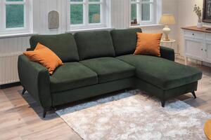 ROHOVÁ ROZKLÁDACÍ POHOVKA, kov, textil, kompozitní dřevo, tmavě zelená Livetastic - Online Only sedačky, Online Only