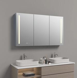 Luxusní galerka ELISA 1200 x 700 mm, hodiny, el. zásuvka, kosmetické zrcátko a LED osvětlení