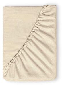 Kvalitex Flanelové napínací prostěradlo 80x200cm světle béžové