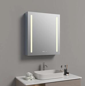 Luxusní galerka ELISA 700 x 600 mm, hodiny, el. zásuvka, kosmetické zrcátko a LED osvětlení