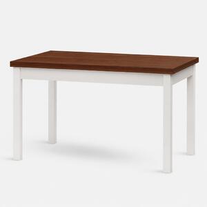 Stima Stůl W21 Rozměr: 120x80 + 40 cm, Odstín: Tmavě Hnědá, Odstín podnože: Bílá