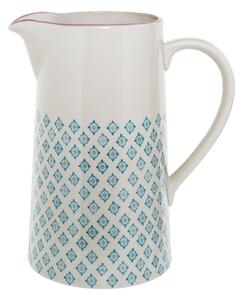 Modro-bílý kameninový džbán Bloomingville Patrizia, 2 l