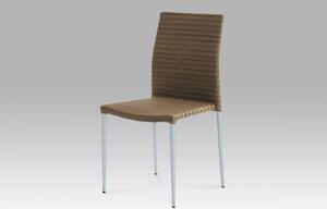 Jídelní židle SOF039 hnědá / stříbrná