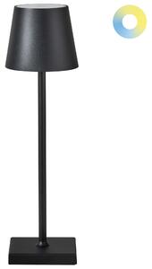 LED bezdrátová stolní lampa BACEIRO se stmívačem Kov Černá