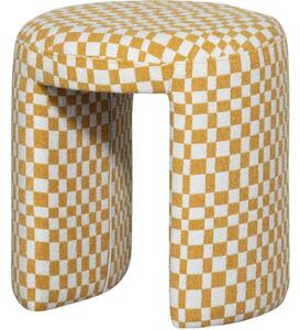 CHARLIE CHECKERED taburet žlutá