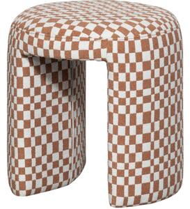 CHARLIE CHECKERED taburet oranžová