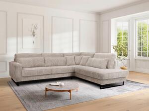 ROHOVÁ SEDAČKA, textil, kompozitní dřevo, béžová Livetastic - Sedací soupravy, Online Only