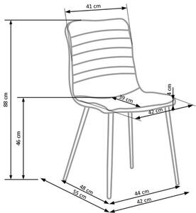 Jídelní židle K251 šedá Halmar