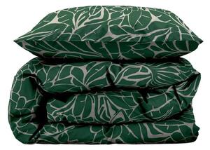 Zelené damaškové prodloužené povlečení na jednolůžko 140x220 cm Abstract leaves – Södahl