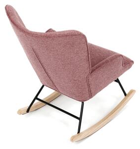 Houpací křeslo YAO – růžová, látka, ergonomický design