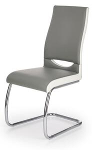 Jídelní židle K259 šedá / bílá Halmar