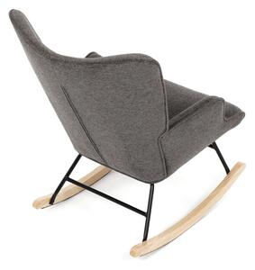Houpací křeslo YAO – šedá, látka, ergonomický design