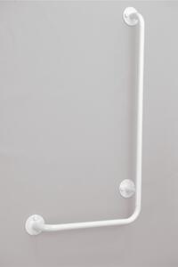 Wela lomené madlo sprchové invalidní LEVÉ BÍLÉ PREMIUM domadlo šířka š: 45 cm, výška v: 90 cm