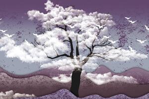 Obraz strom zalitý oblaky