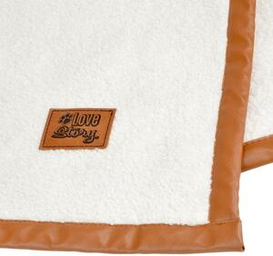 Krémová deka pro psa 50x70 cm – Love Story