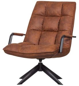 JOUKE LEATHER otočné křeslo s područkami