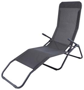 ZAHRADNÍ RELAXAČNÍ LEHÁTKO, antracitová, hnědá Xora