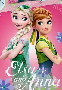 Povlečení do postýlky 100x135+40x60 - Ledové království Elsa a Anna