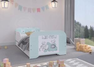Roztomilá dětská postel s myškami 160 x 80 cm