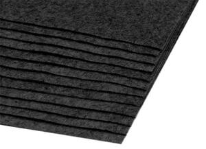 Pro Háčkování Látková dekorativní plsť 20x30 cm tmavě šedá 2 ks