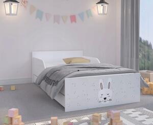 Nádherná dětská postel s vousatým zajíčkem 180 x 90 cm