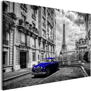 Obraz - Auto v Paříži - modré 90x60