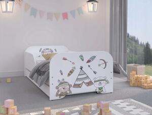 Chlapecká dětská postel v indiánském designu 160 x 80 cm
