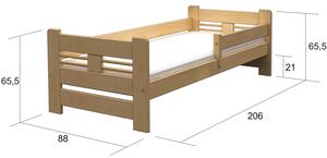 Via-nábytek Dětská postel Magda Rozměry: 90 x 180, Povrchová úprava postele: Borovice (lakovaná)