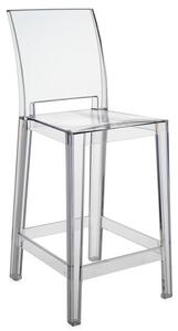 Kartell - Barová židle One More Please nízká, transparentní
