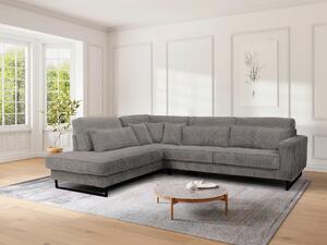 ROHOVÁ SEDAČKA, textil, kompozitní dřevo, šedá Livetastic - Sedací soupravy, Online Only