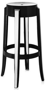 Kartell - Barová židle Charles Ghost vysoká, černá