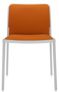 Kartell - Židle Audrey Soft Trevira, bílá/oranžová