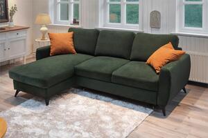 ROHOVÁ ROZKLÁDACÍ POHOVKA, kov, textil, kompozitní dřevo, tmavě zelená Livetastic - Online Only sedačky, Online Only