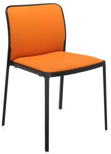 Kartell - Židle Audrey Soft Trevira, černá/oranžová