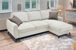 ROHOVÁ ROZKLÁDACÍ POHOVKA, kov, textil, kompozitní dřevo, krémová Livetastic - Online Only sedačky, Online Only