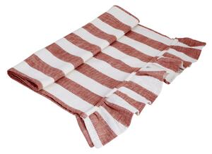 Běhuon na stůl Ida Stripe Red/White 50 × 150 cm