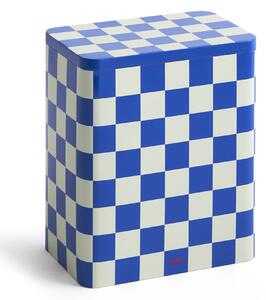 Plechová dóza Tin Large Blue/Off-white