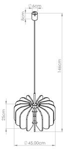 Sollux SL.1860 - Lustr na lanku MULA 1xE27/15W/230V pr. 45 cm krémová