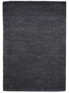 Asra, Ručně všívaný kusový koberec Asra wool černá, 60x110, černá, ložnice