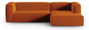 Oranžová sametová rohová pohovka Mackay – Cosmopolitan Design