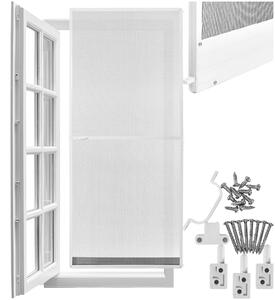 Tectake Síť proti hmyzu s hliníkovým rámem pro dveře, rozměry 210 x 95 cm - bílá