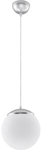 Sollux SL.0263 - Lustr na lanku UGO 1xE27/15W/230V pr. 20 cm bílá/lesklý chrom