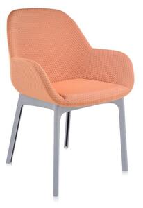 Kartell - Židle Clap Melange - oranžová, šedá