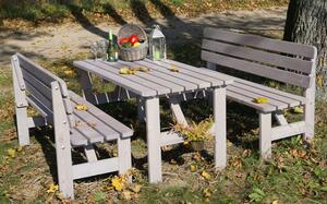Zahradní stůl ALMERIA 150 cm šedý Exteriér | Zahradní stoly