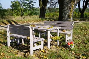 Zahradní lavice ALMERIA 150 cm šedá Exteriér | Zahradní lavice