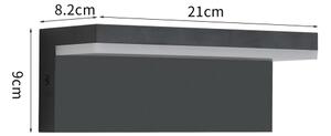 Brilagi - LED Venkovní nástěnné svítidlo TESSI LED/10W/230V černá IP54