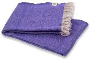 Vlněná deka Kostadina merino - fialová