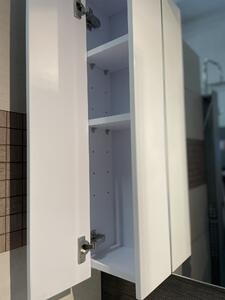 Kingsbath Bronx White 90 závěsná koupelnová skříňka se zrcadlem a LED osvětlením
