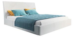 Čalouněná postel KARO rozměr 90x200 cm Bílá eko-kůže